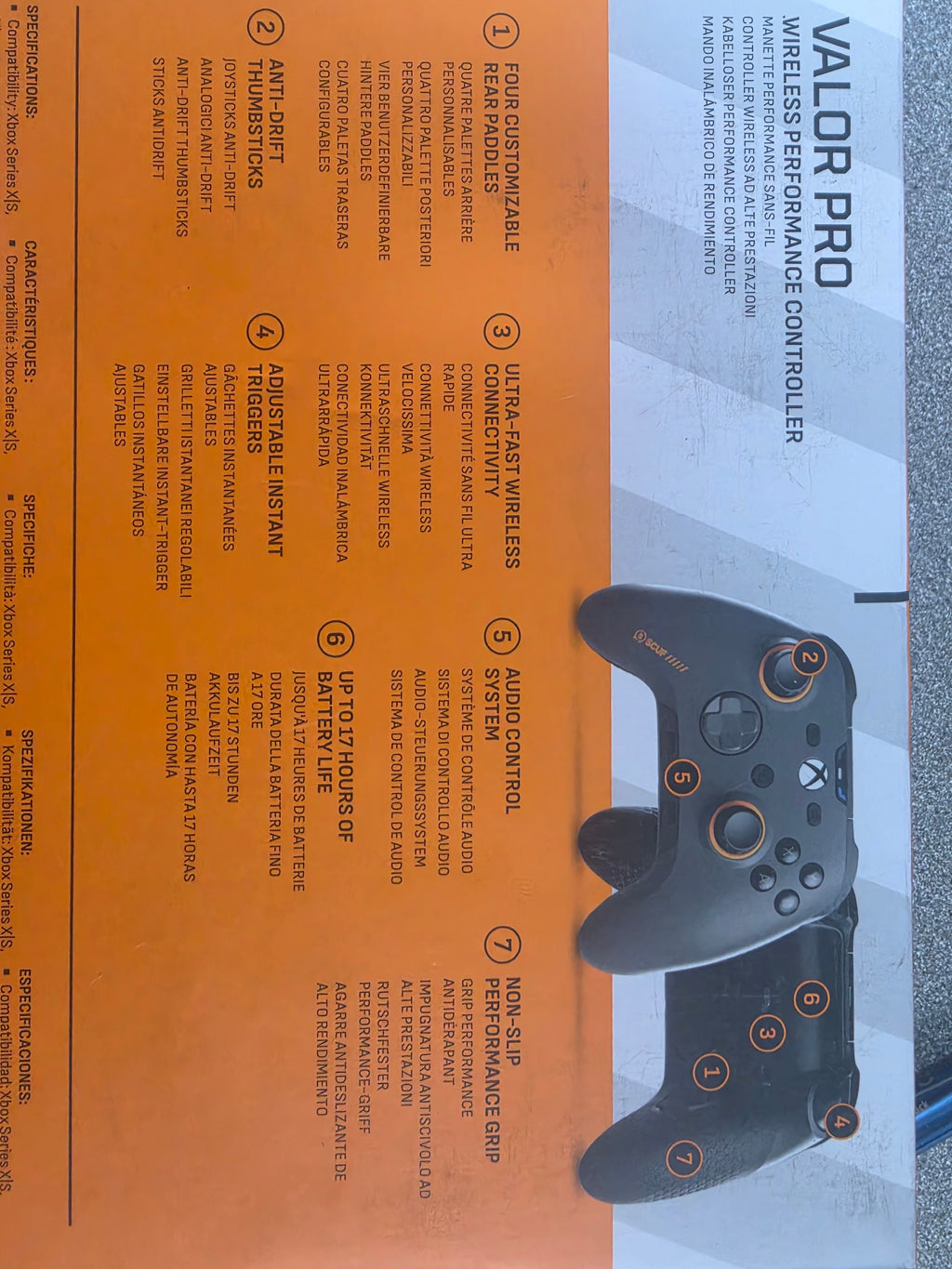 SCUF Valor Pro Wireless Performance Xbox Controller, Black, Grade A