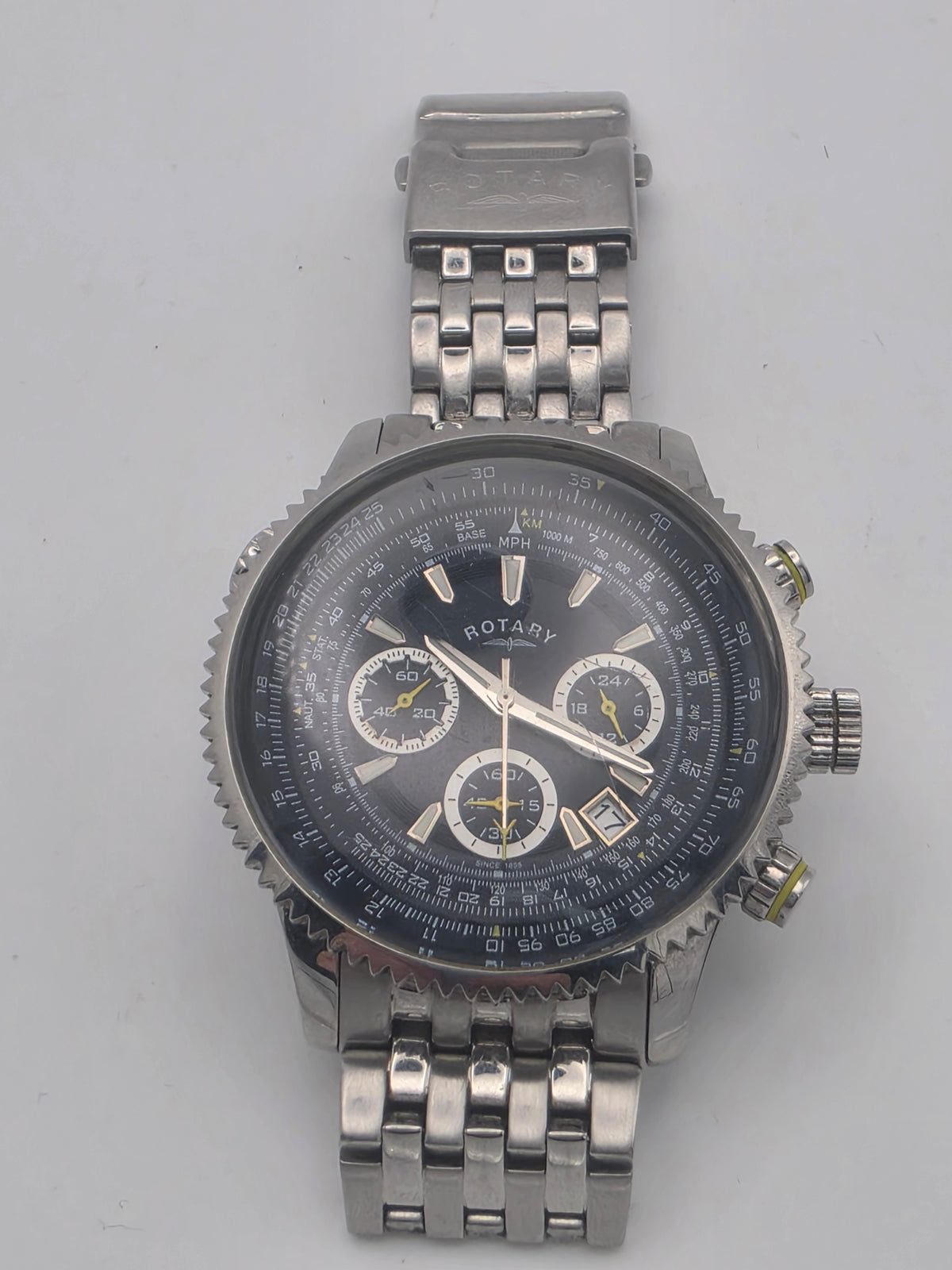 Rotary Pilot Chronograph GB00644, Silver, Grade C