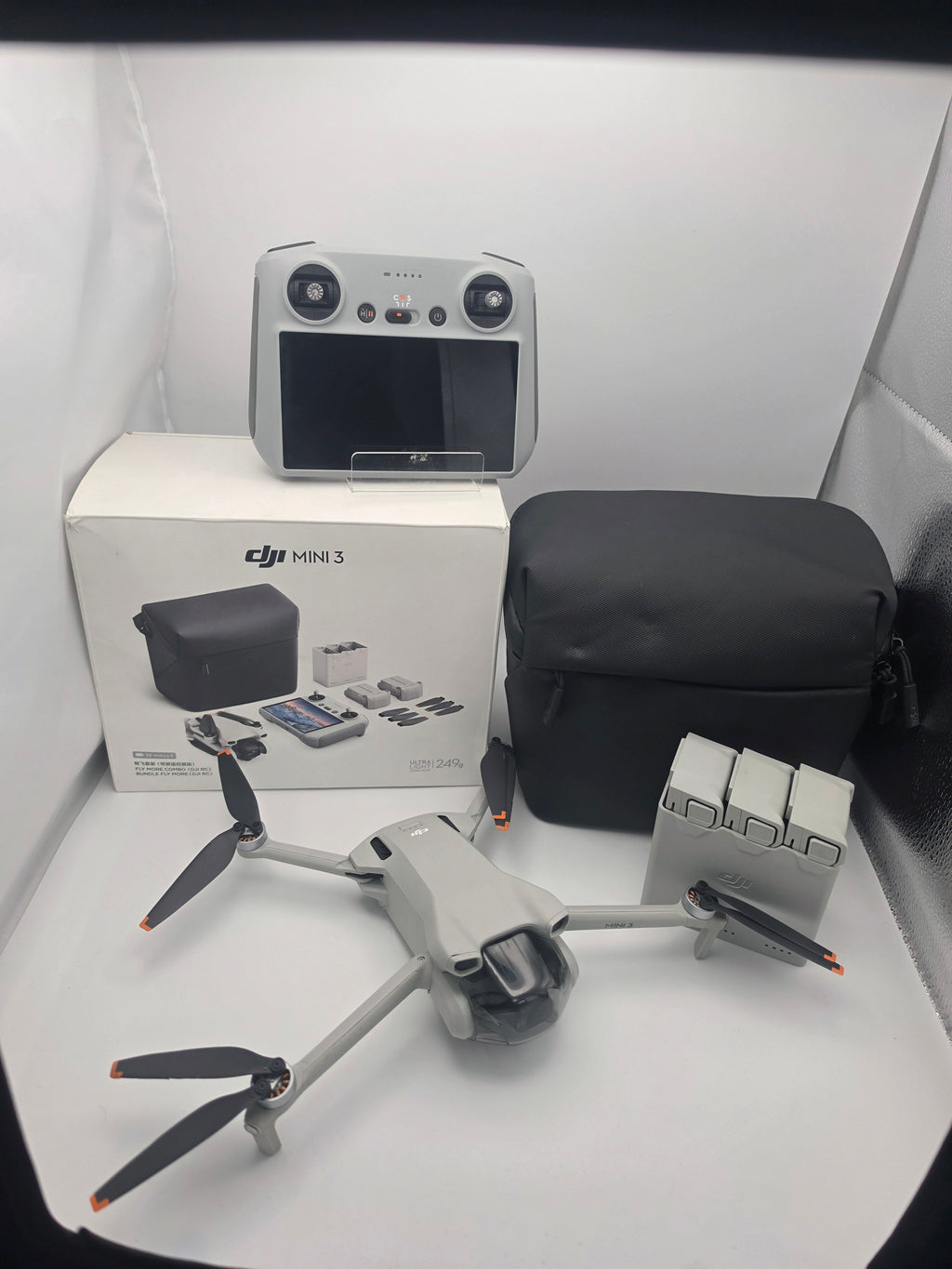 DJI Mini 3 Fly More Combo Drone, Grey, Grade B