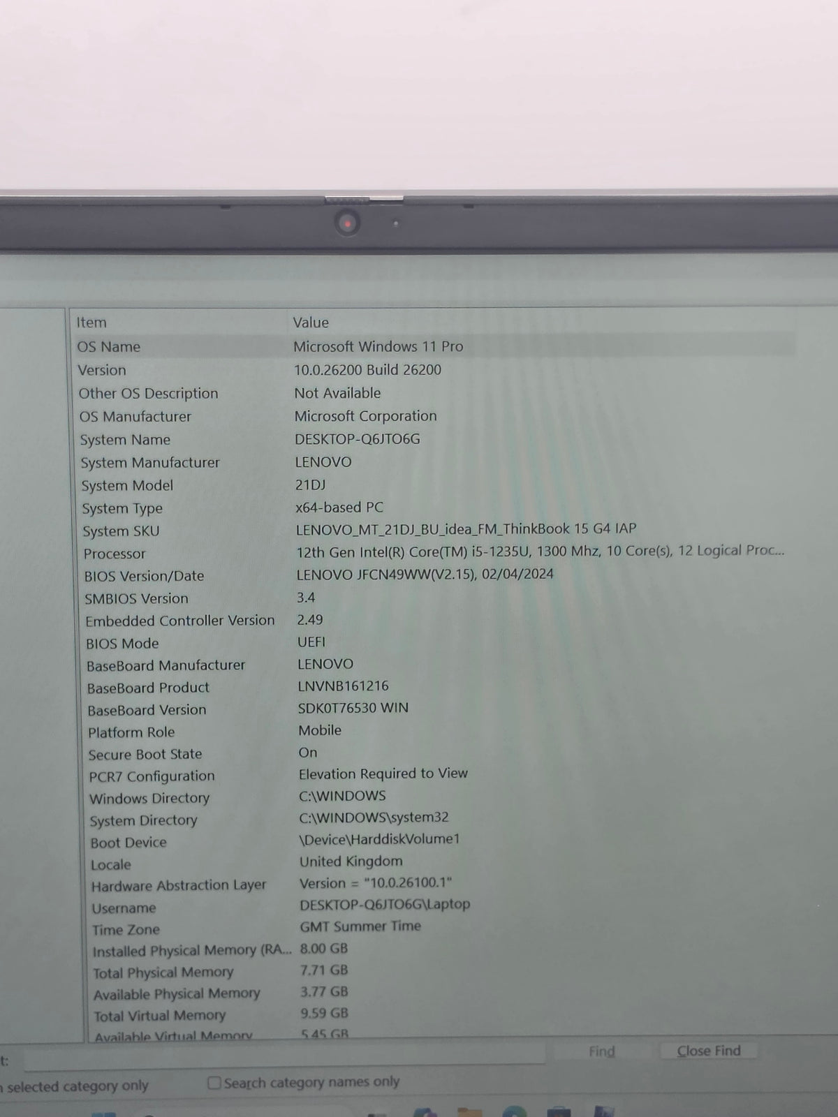 Lenovo Thinkbook 15 G4 256GB, Silver, Grade B