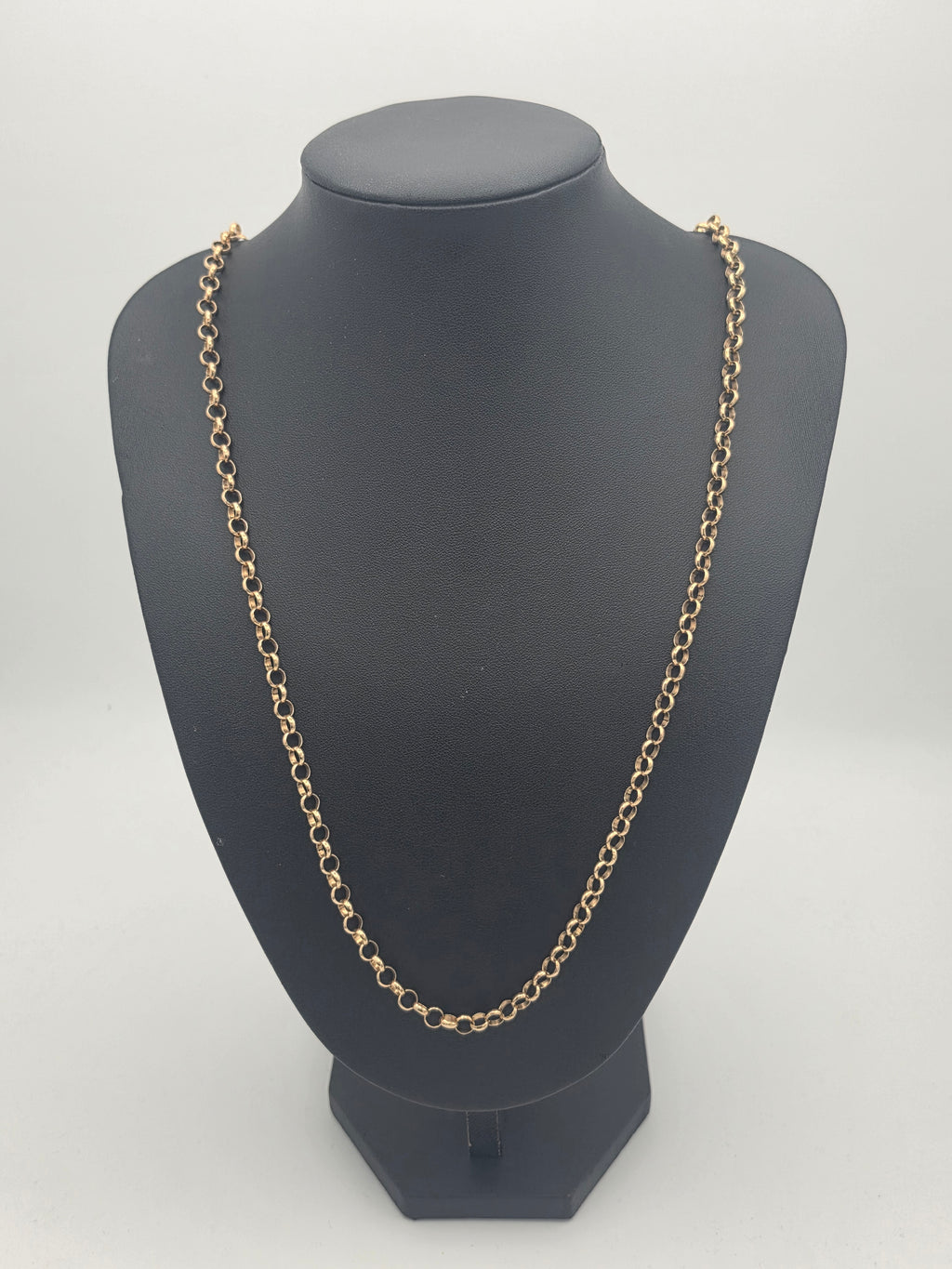 9ct Gold Belcher Chain, 28.5", 23.36G