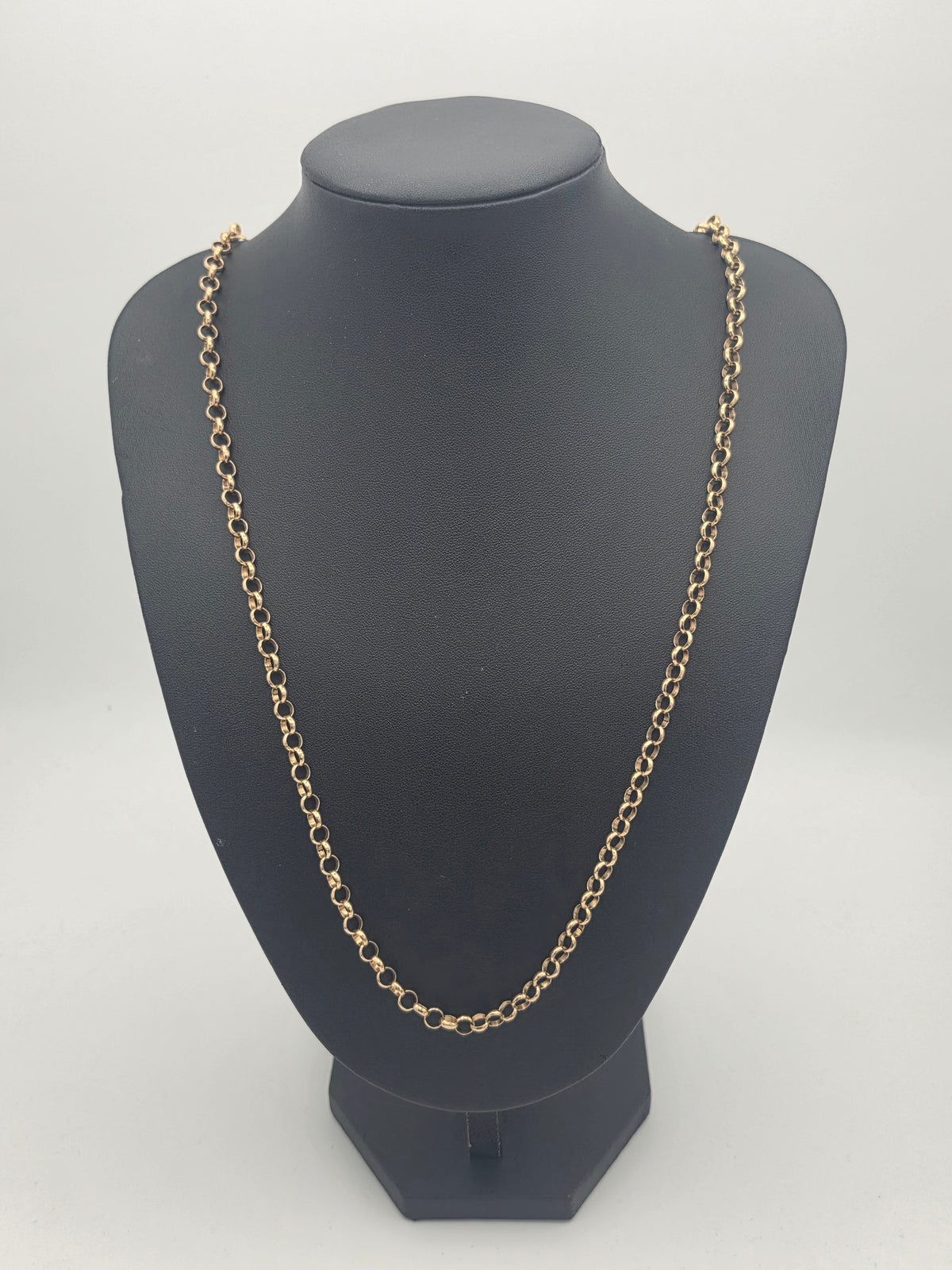 9ct Gold Belcher Chain, 28.5", 23.36G