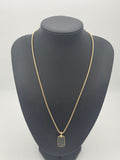 18CT Gold Box Chain with Pendant 22.5", 22.86G