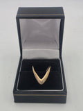 9ct Gold Wishbone Ring, Size M, 2.18G