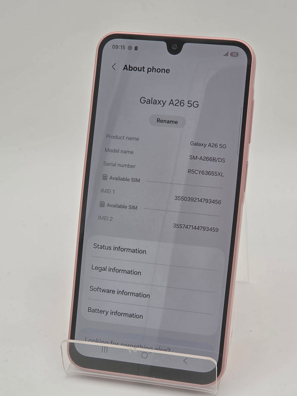 Samsung Galaxy A26 5G 128GB Pink Peach, Grade A