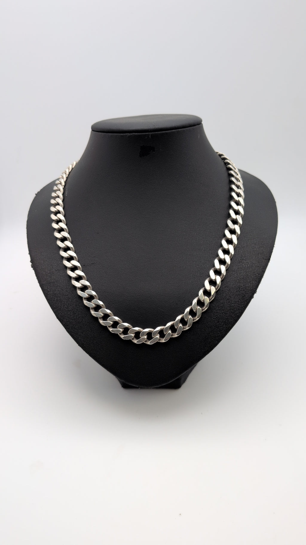 Sterling Silver (925) Cuban Curb chain necklace, 21" Grade B