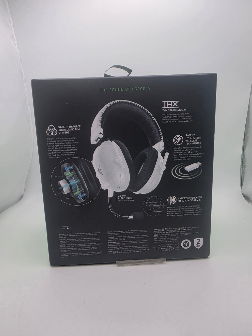 Razer Blackshark V2 Pro Wireless ESports Headset, White, Grade A