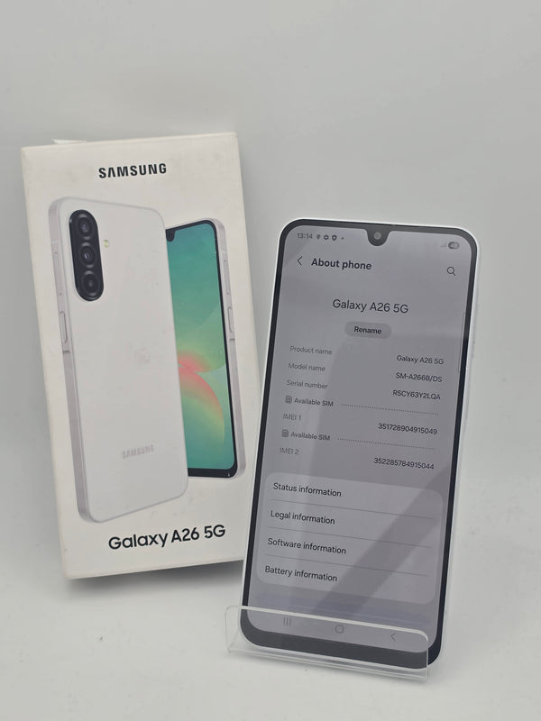 Samsung Galaxy A26 5G 256GB White, Grade B