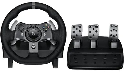 Logitech G920 Steering Wheel and Pedals, Black, Grade B