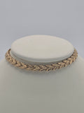 14ct Gold Chevron Link Bracelet, 8" 9.67G
