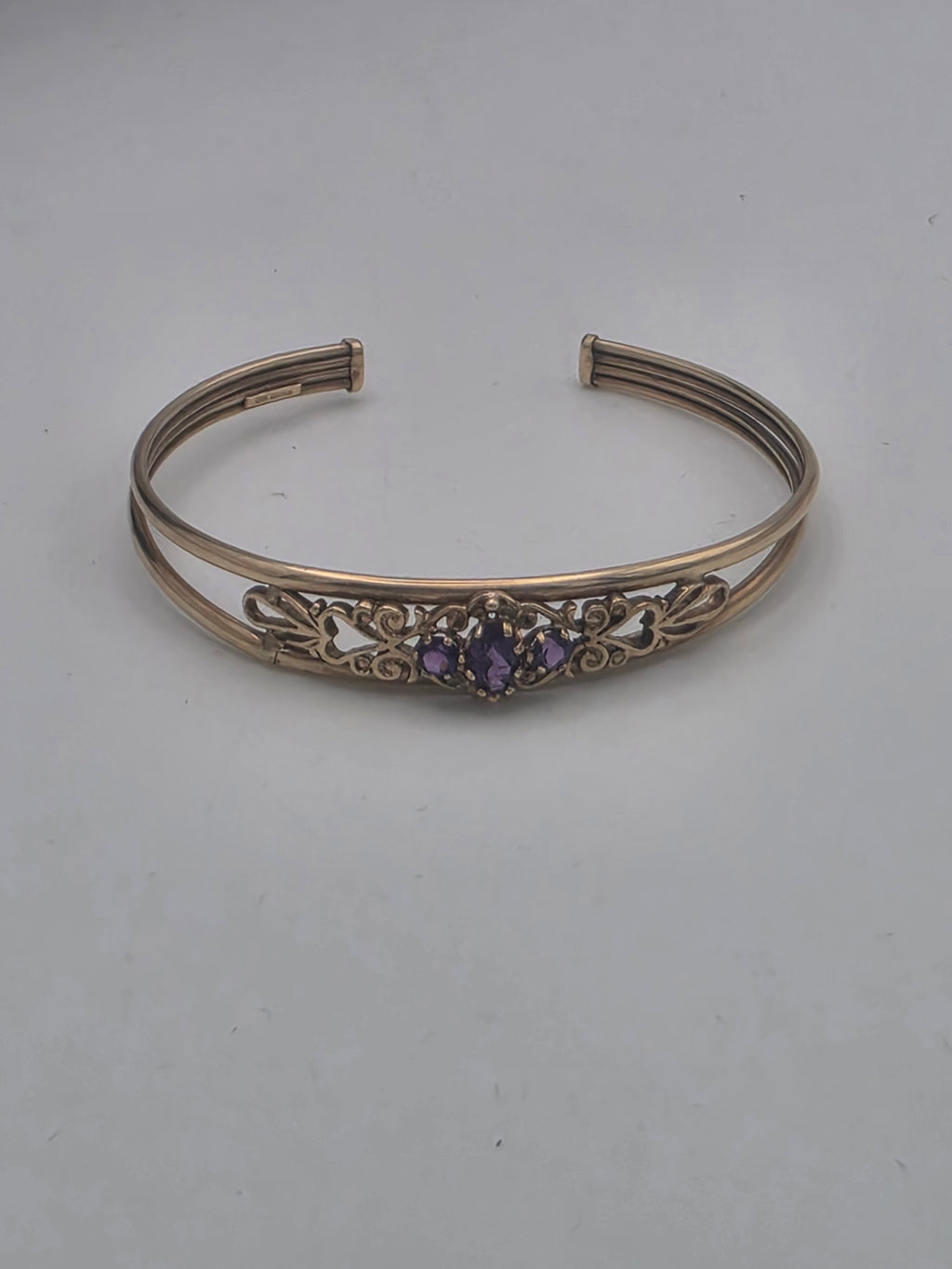 9ct Gold Openwork Cuff Bangle, 6.72G