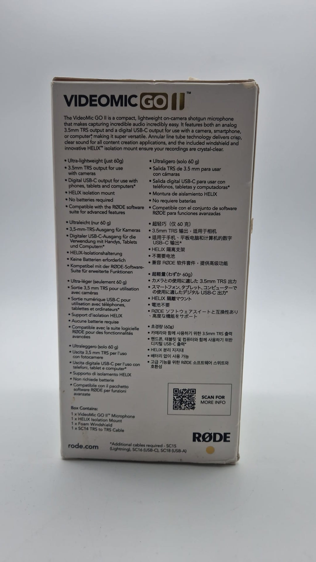 Rode Video Mic Go 2, Grade A