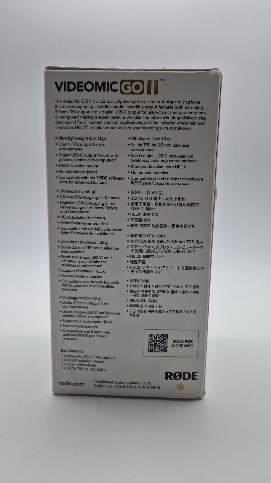 Rode Video Mic Go 2, Grade A